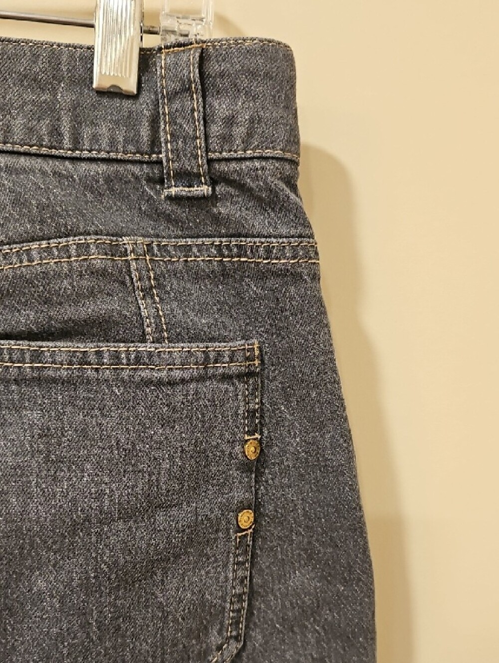 Democracy High Waist Wide Leg Carpenter Jeans; EUC; Size 8; Grey - Picture 10 of 12